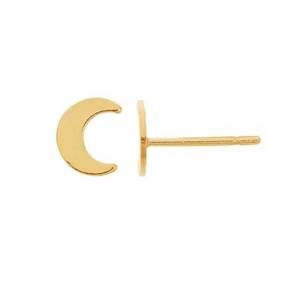 NEW ALLISON AVERY moon stud earrings in gold